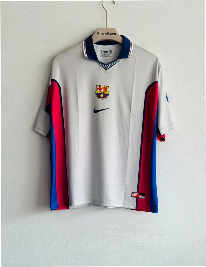 BARCELONA 1998-99 AWAY KIT RONALDINHO FIVESLEEVE POLO
