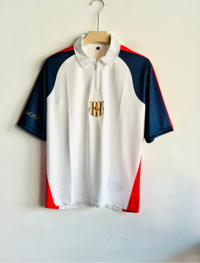 BARCELONA VINTAGE KIT FIVESLEEVE POLO PRINTED WITH ZIP PREMIUM