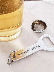BEACH DAZE AND BEER HAZE Beer Bottle Opener Keychain Salt and Sparkle