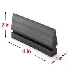 Black 4'' Turbo Squeegee with Handle