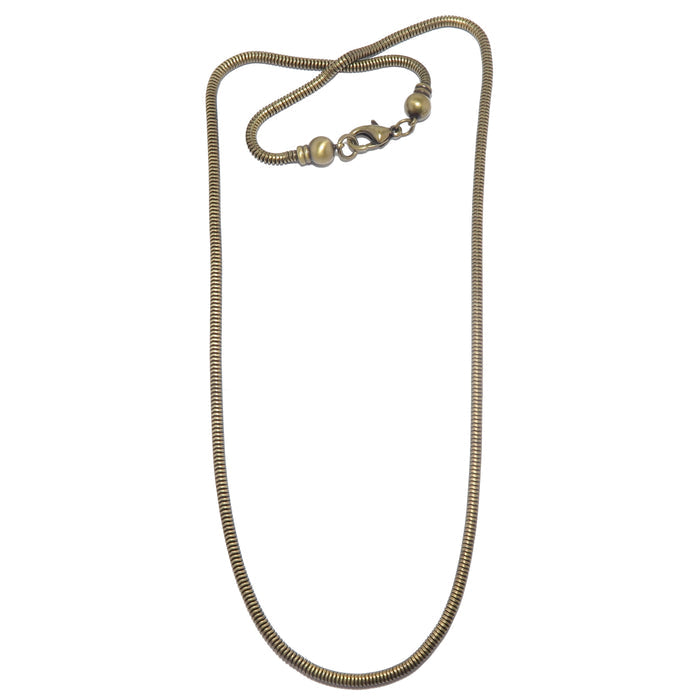 Removable End Antiqued Gold Brass Chain