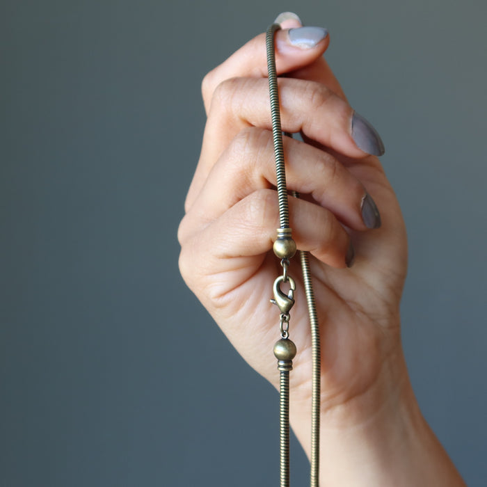 holding Removable End Antiqued Gold Brass Chain