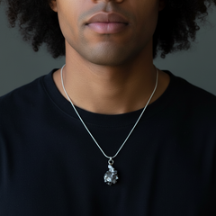 Campo Del Cielo Meteorite Necklace Sterling Silver
