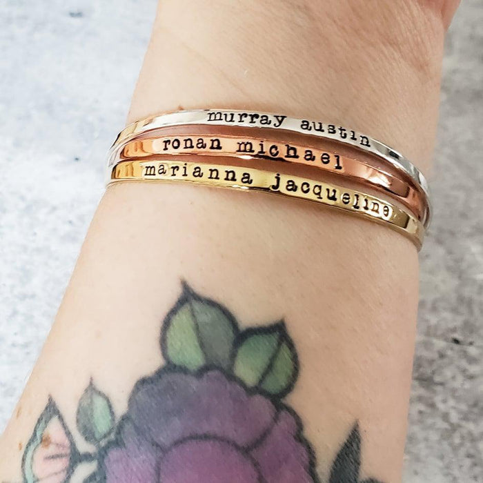 Personalized Name Bracelet for Mom Salt and Sparkle