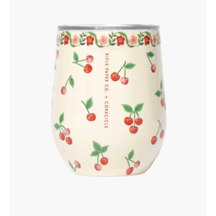 Corkcicle 12oz. Stemless Rifle Paper - Cherries