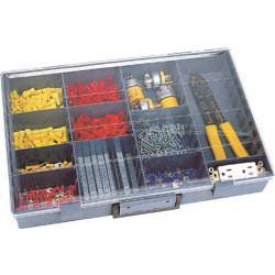 Craftline PL-16BP Plastic Adjustable 16-Compartment Tray