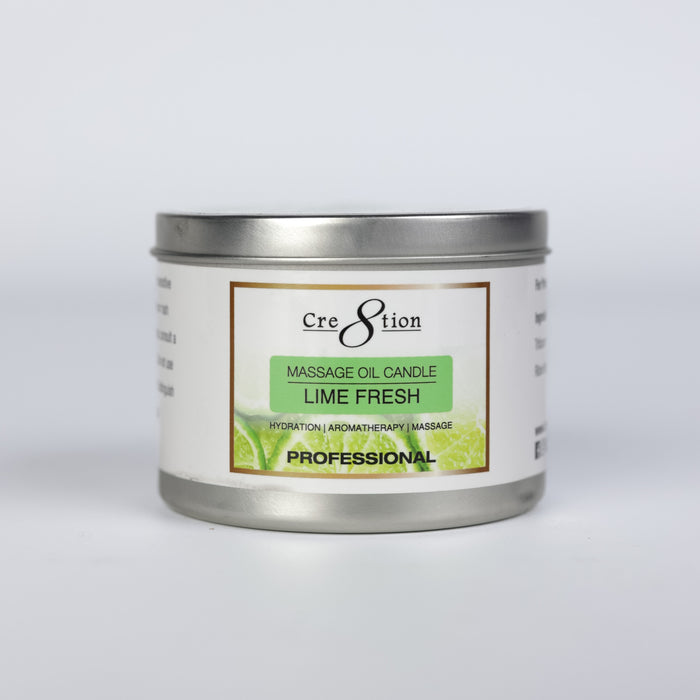 Cre8tion Massage Oil Candles 6oz - LIME FRESH