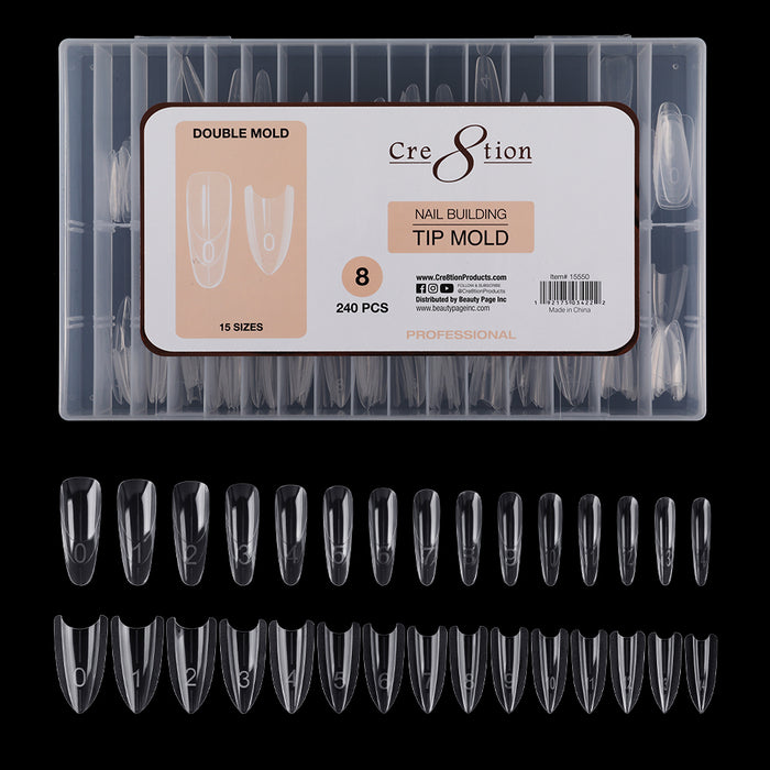 Cre8tion Nail Building Tip  Double Mold 8 240pcs.