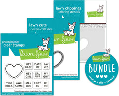 critter conversation hearts add-on (stamp+die+coloring stencil bundle)
