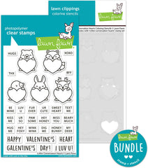 critter conversation hearts (stamp+coloring stencil bundle)