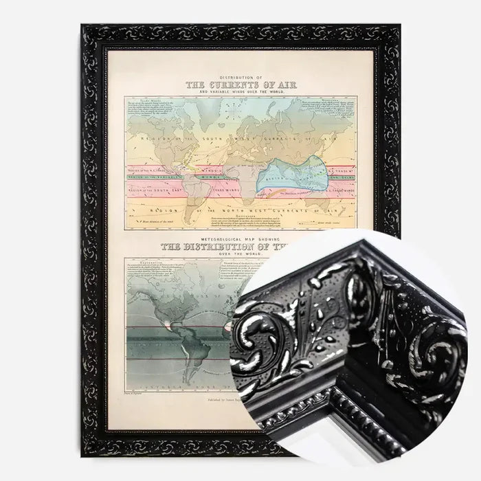 21x30cm | 8¼ x 11¾in / Black Ornate Frame
