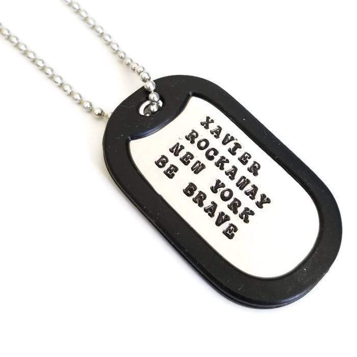 Custom Military Themed Dog Tag for Tweens Salt and Sparkle