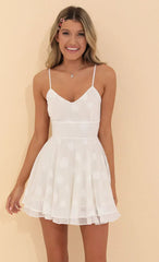 Fit and Flare Dress in Floral White