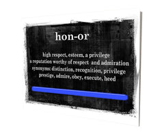 Definition of Honor Thin Blue Line Stand Off Wall Decor