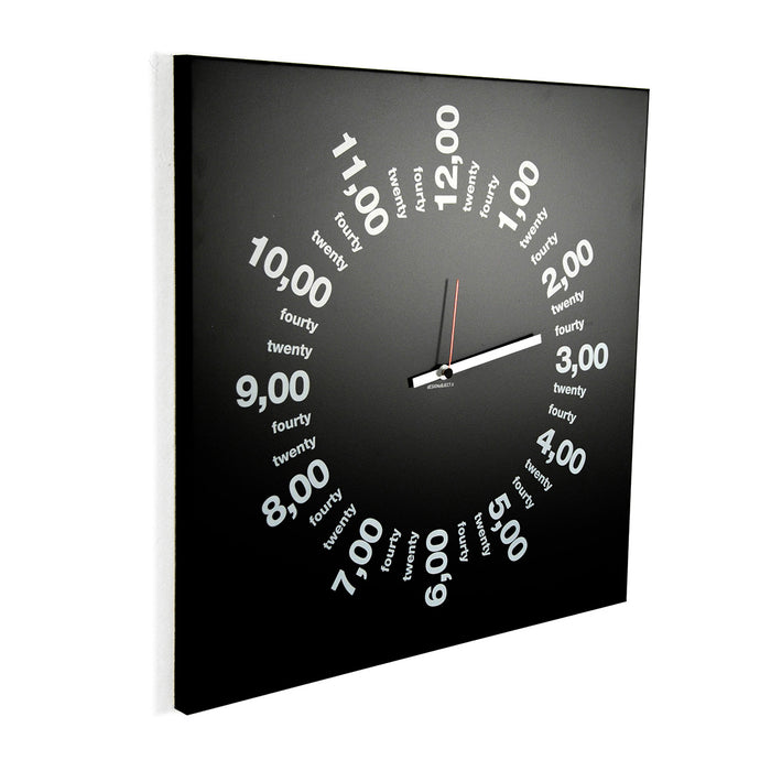 Design Object - Only Hours Black Wall Clock - Made in Italy - Time for a Clock