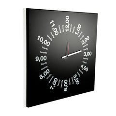 Design Object - Only Hours Black Wall Clock - Made in Italy - Time for a Clock