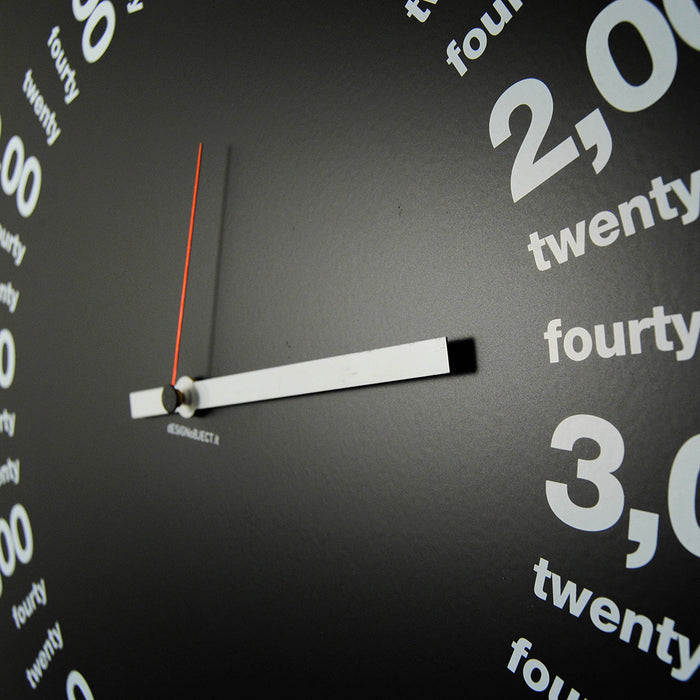 Design Object - Only Hours Black Wall Clock - Made in Italy - Time for a Clock
