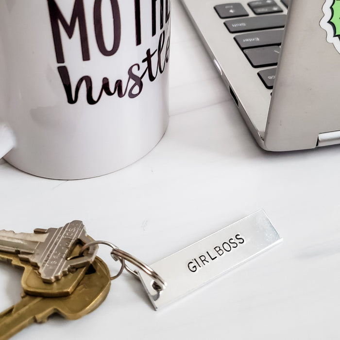 DO EPIC SHIT Hand stamped Aluminum lightweight Keychain – Motivational Gift Salt and Sparkle