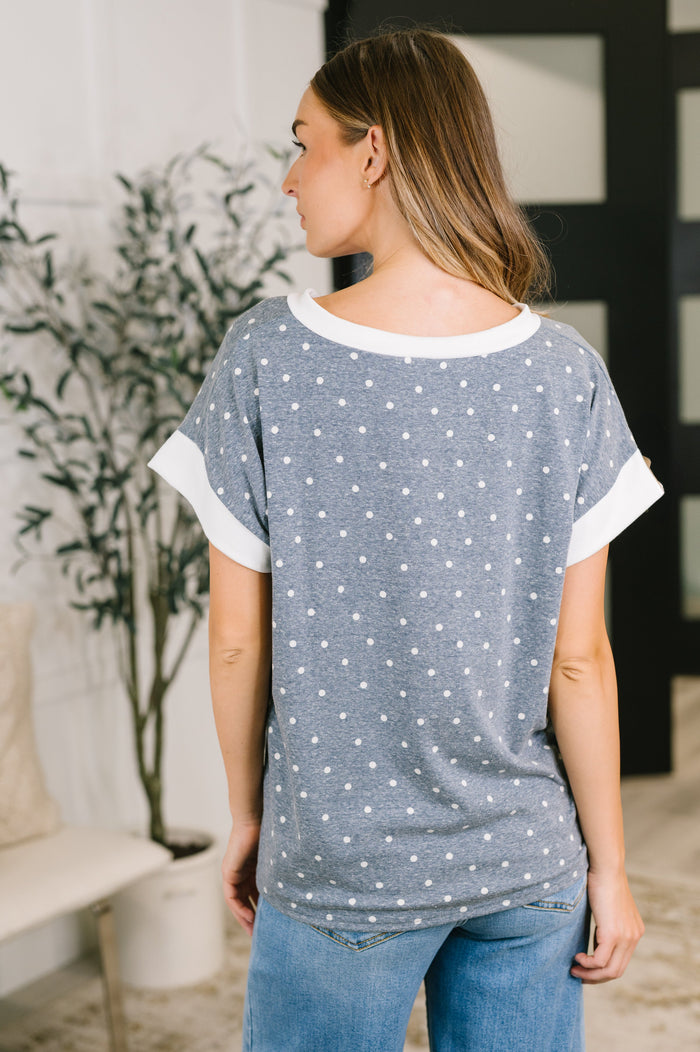 Dot, Dot, Dot V-Neck Casual Top Blouses Ave Shops
