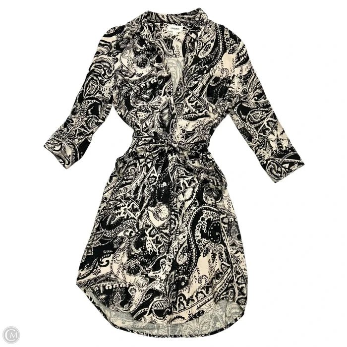 Dress Casual Midi By L Agence In Black & Tan, Size: Xs