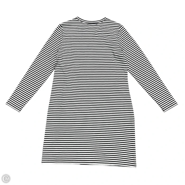 Dress Casual Midi By Loft In Black & White, Size: Mp