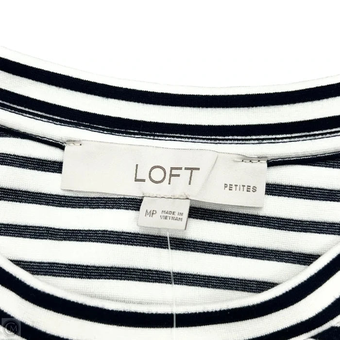 Dress Casual Midi By Loft In Black & White, Size: Mp