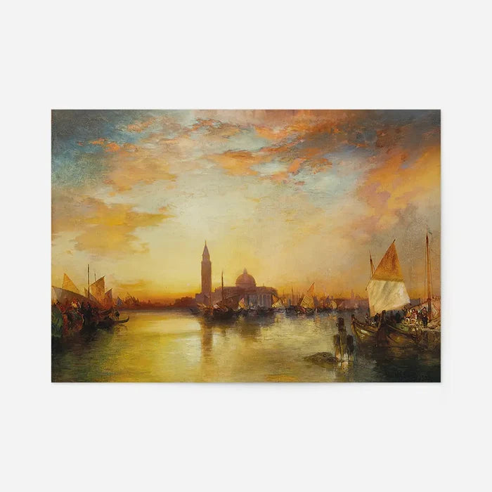 Ducal palace Sunset Print by Thomas Moran, fine art poster, unframed
