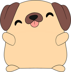 Dude Dans Pug Blep Stickie (6in)