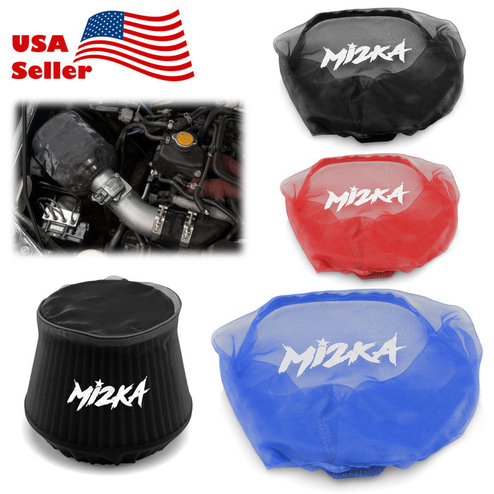 Engine Cold Air Intake Pre Filter Conical Cover (Black / Blue / Red)