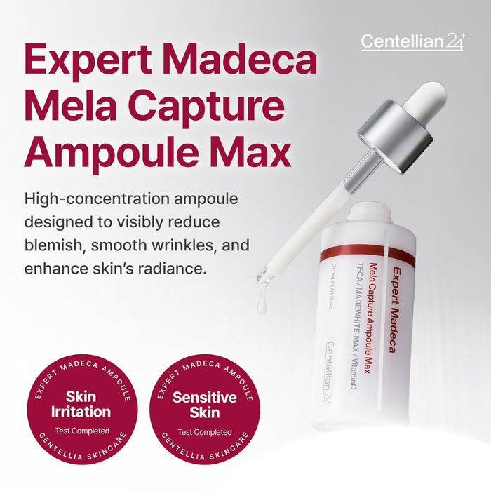 Centellian24 Expert Madeca Mela Capture Ampoule Max V2 Nudie Glow Australia
