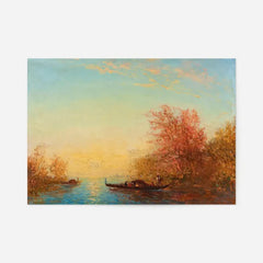Fusine, Environs De Venise Print by Félix Ziem, fine art poster, unframed