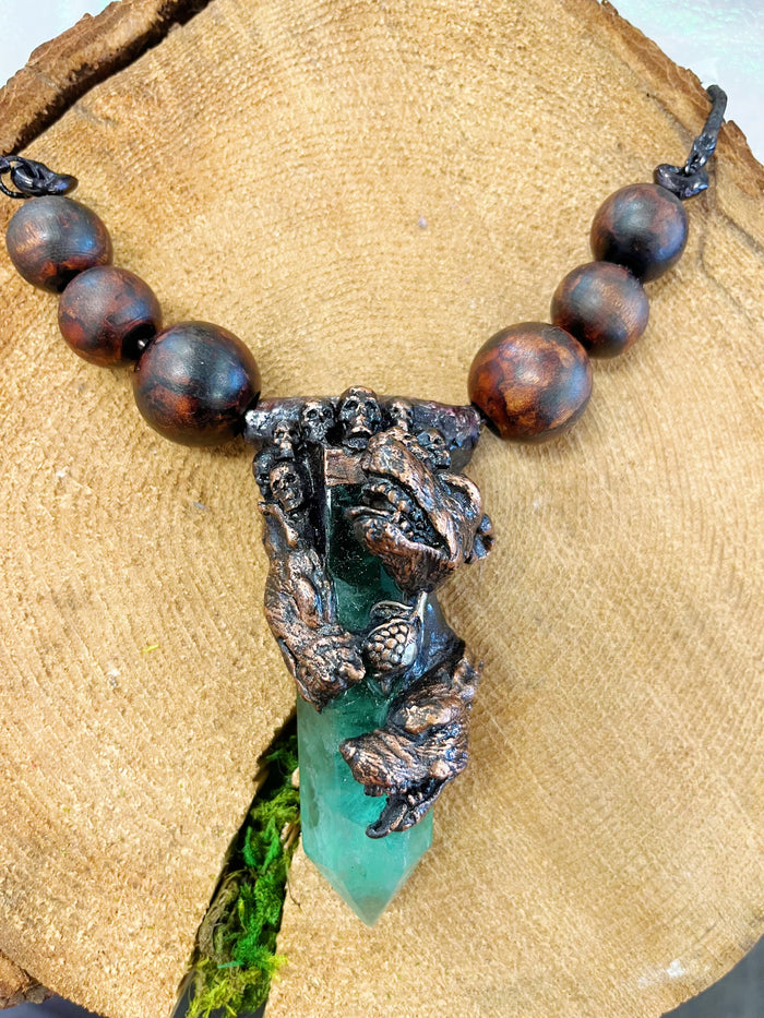 Handmade Wolf Fluorite Necklace