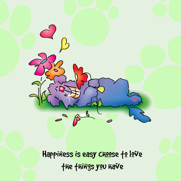 "Happiness is easy choose to love the things you have" WHIMSHOTS CANVAS