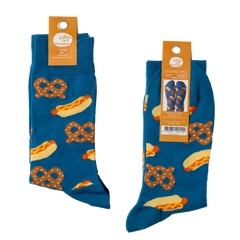 Hot Dog & Pretzel - Large Crew Socks
