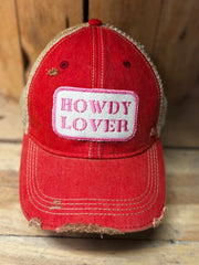 Howdy Lover distressed Trucker Hat