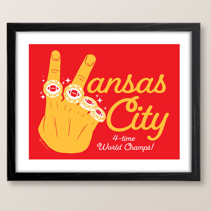 Kansas City 4-Time World Champions Print