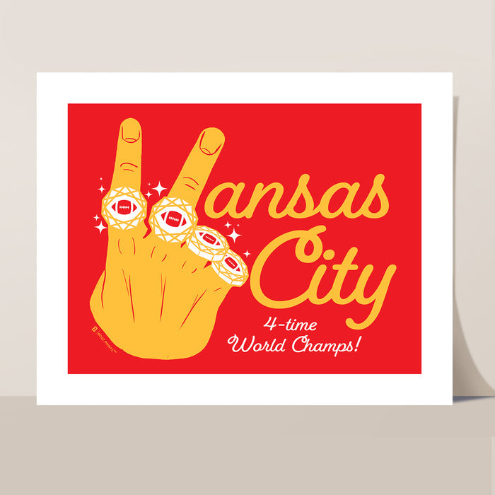 Kansas City 4-Time World Champions Print