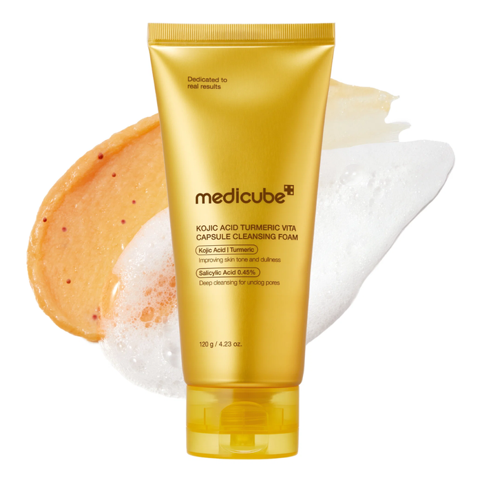 Medicube Kojic Acid Turmeric Vita Capsule Cleansing Foam Nudie Glow Australia