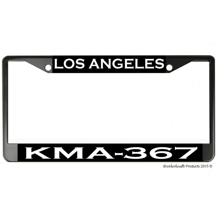 Los Angeles Police Dept. Call Sign KMA-367 License Plate Frame