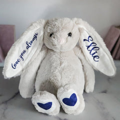 Love You Always Personalized Bunny Stuffy Salt and Sparkle