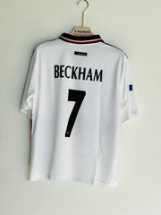 MANCHESTER UNITED 1997-98 AWAY KIT BECKHAM FIVESLEEVE POLO
