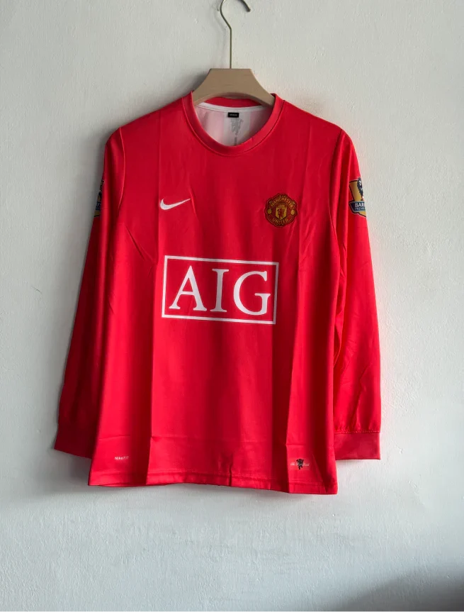 MANCHESTER UNITED 2007-08 HOME KIT RONALDO FULLSLEEVE