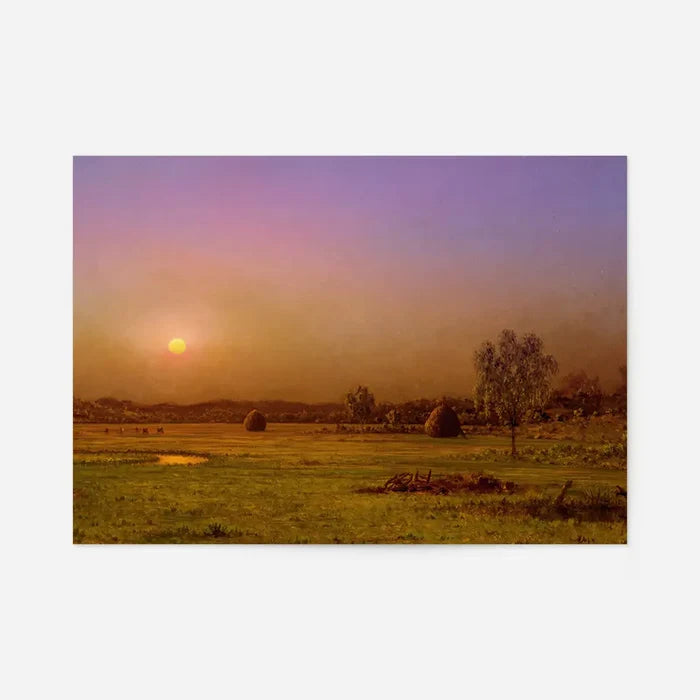 Marsh Sunset Print by Martin Johnson Heade, fine art poster, unframed