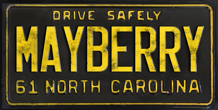 Mayberry North Carolina License Plate - MAYBERRY