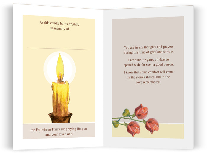 Memorial Candle Card