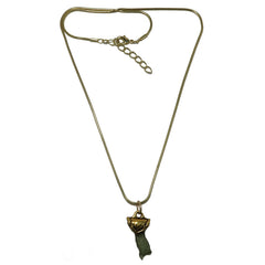 Moldavite Necklace God and Goddess Gemstone Gilded Gold