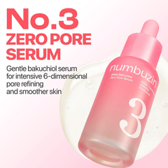 NUMBUZIN No.3 Bifida Bakuchiol Zero Pore Serum Nudie Glow Australia