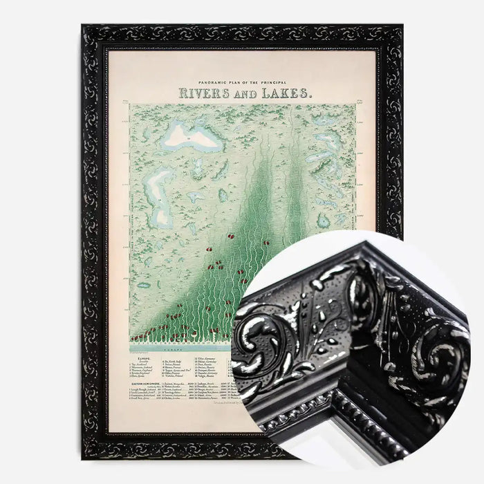 21x30cm | 8¼ x 11¾in / Black Ornate Frame