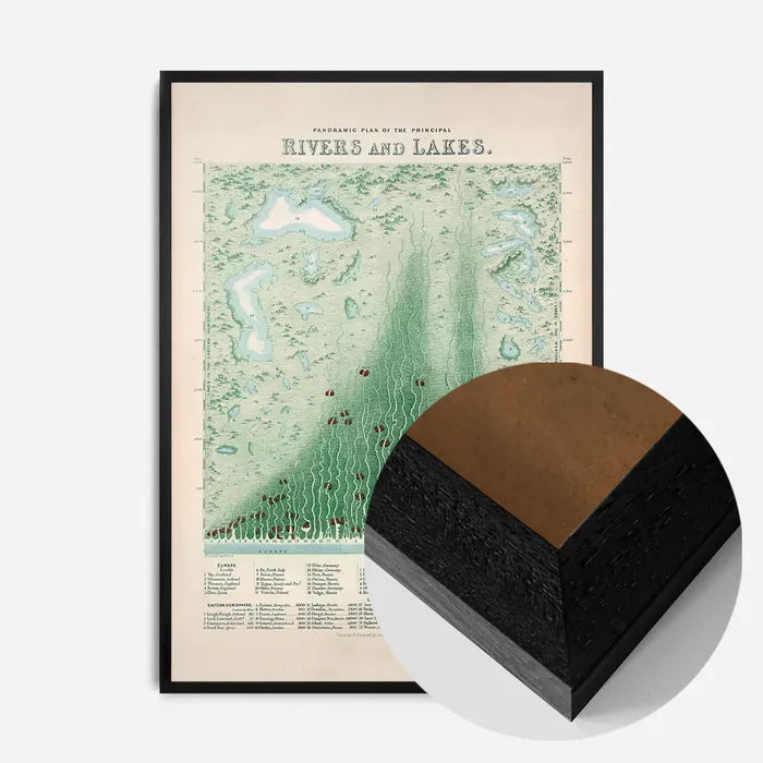 21x30cm | 8¼ x 11¾in / Black Wood Frame