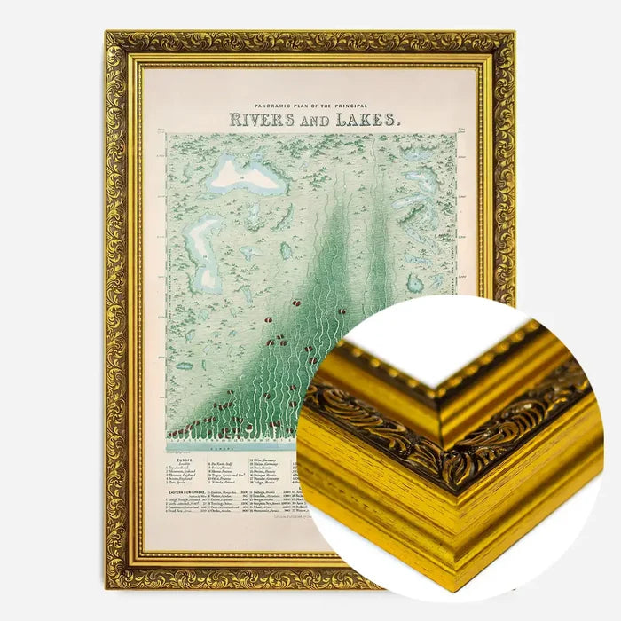 21x30cm | 8¼ x 11¾in / Gold Ornate Frame
